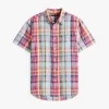 Chemise Madras en lin mélangé, coupe classique Chemise Madras en lin mélangé, coupe classique