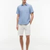 Chemise à manches courtes en lin mélangé, coupe classique