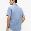 Chemise à manches courtes en lin mélangé, coupe classique