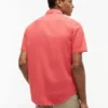 Chemise à manches courtes en lin mélangé, coupe classique
