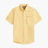 Chemise à manches courtes en lin mélangé, coupe classique
