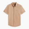 Chemise à manches courtes en lin mélangé, coupe classique
