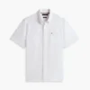 Chemise à manches courtes en lin mélangé, coupe classique