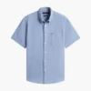 Chemise à manches courtes en lin mélangé, coupe classique