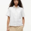 Chemise à manches courtes en mélange de lin Chemise à manches courtes en mélange de lin