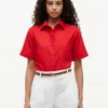 Chemise à manches courtes en mélange de lin Chemise à manches courtes en mélange de lin