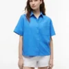 Chemise à manches courtes en mélange de lin Chemise à manches courtes en mélange de lin