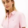 Chemise à manches courtes en mélange de lin Chemise à manches courtes en mélange de lin