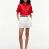 Chemise à manches courtes en mélange de lin Chemise à manches courtes en mélange de lin