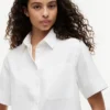 Chemise à manches courtes en mélange de lin Chemise à manches courtes en mélange de lin