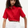 Chemise à manches courtes en mélange de lin Chemise à manches courtes en mélange de lin