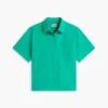 Chemise à manches courtes en mélange de lin Chemise à manches courtes en mélange de lin