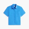 Chemise à manches courtes en mélange de lin Chemise à manches courtes en mélange de lin