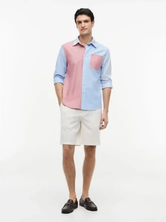 Chemise Oxford à blocs de couleur, coupe classique