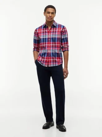Chemise Oxford à carreaux, coupe classique