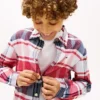 Chemise Oxford à carreaux extensible pour enfant Chemise Oxford à carreaux extensible pour enfant