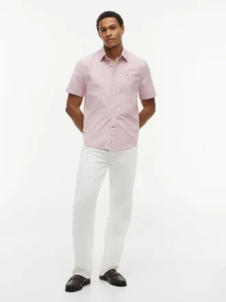 Chemise Oxford à manches courtes et rayures