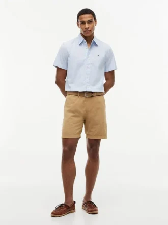 Chemise Oxford à manches courtes et rayures