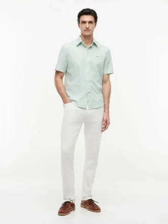 Chemise Oxford à manches courtes et rayures