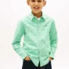 Chemise Oxford stretch à carreaux vichy pour enfant Chemise Oxford stretch à carreaux vichy pour enfant