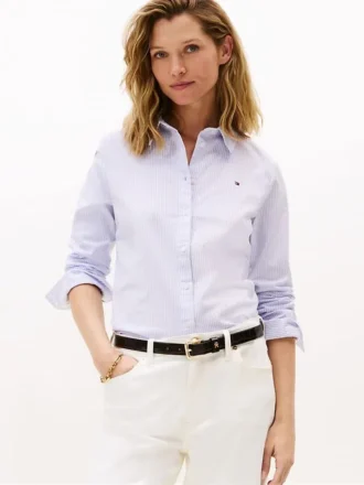 Chemise Oxford stretch à rayures, coupe classique