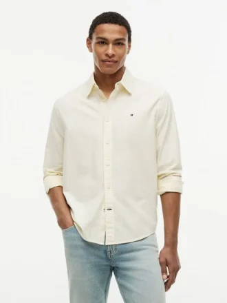 Chemise Oxford stretch à rayures, coupe classique