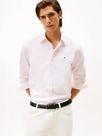 Chemise Oxford stretch à rayures, coupe classique