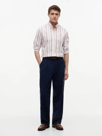 Chemise Oxford stretch à rayures, coupe classique