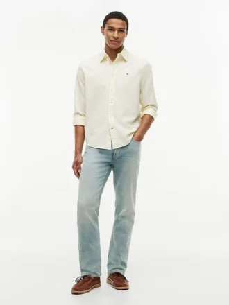 Chemise Oxford stretch à rayures, coupe classique