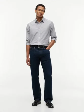 Chemise Oxford stretch à rayures, coupe classique