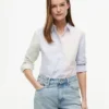 Chemise Oxford stretch à rayures mélangées Chemise Oxford stretch à rayures mélangées