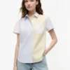 Chemise Oxford stretch à rayures mélangées Chemise Oxford stretch à rayures mélangées