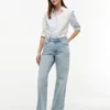 Chemise Oxford stretch à rayures mélangées Chemise Oxford stretch à rayures mélangées