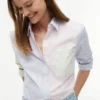Chemise Oxford stretch à rayures mélangées Chemise Oxford stretch à rayures mélangées