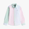 Chemise Oxford stretch à rayures mélangées pour enfant Chemise Oxford stretch à rayures mélangées pour enfant