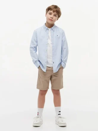 Chemise Oxford stretch à rayures pour enfant