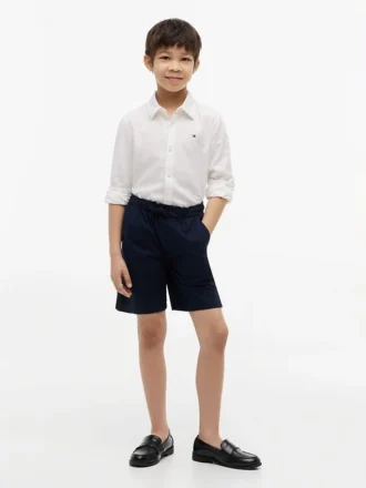 Chemise pour enfant en mélange lin-coton