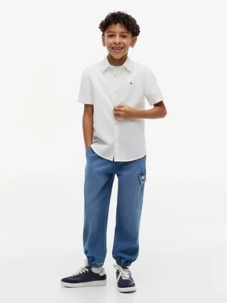 Chemise pour enfant en mélange lin-coton