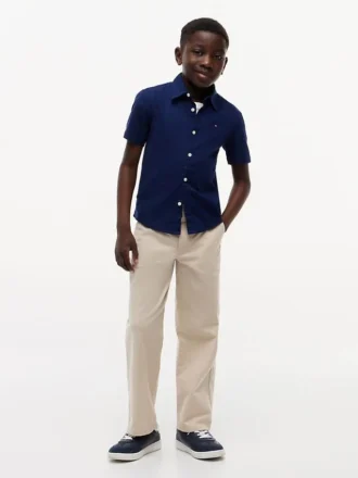 Chemise pour enfant en mélange lin-coton