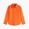 Chemise pour enfant en mélange lin-coton
