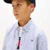 Chemise rayée en lin mélangé pour enfants