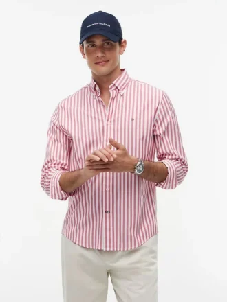 Chemise à rayures coupe classique pour tous les jours