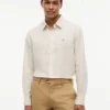 Chemise à rayures en mélange de lin, coupe classique Chemise à rayures en mélange de lin, coupe classique