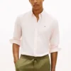 Chemise à rayures en mélange de lin, coupe classique Chemise à rayures en mélange de lin, coupe classique