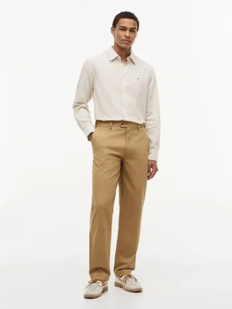 Chemise à rayures en mélange de lin, coupe classique Chemise à rayures en mélange de lin, coupe classique