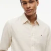 Chemise à rayures en mélange de lin, coupe classique Chemise à rayures en mélange de lin, coupe classique
