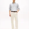 Chemise à rayures en mélange de lin, coupe classique Chemise à rayures en mélange de lin, coupe classique