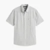 Chemise à rayures en mélange de lin, coupe classique Chemise à rayures en mélange de lin, coupe classique