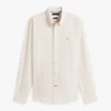 Chemise à rayures en mélange de lin, coupe classique Chemise à rayures en mélange de lin, coupe classique