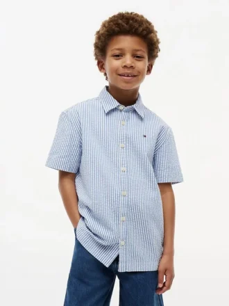 Chemise à rayures en seersucker pour enfant
